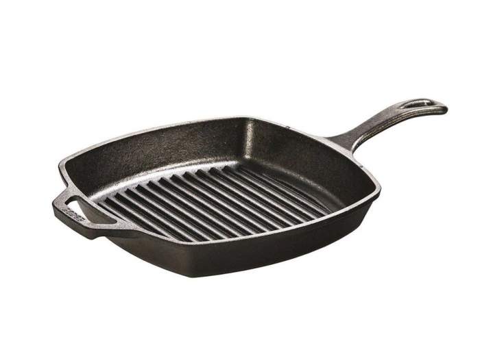 TIGAIE GRILL ADANCA PATRATA DIN FONTA CU MANER 26,7 CM LODGE L-8SGP3 [2]