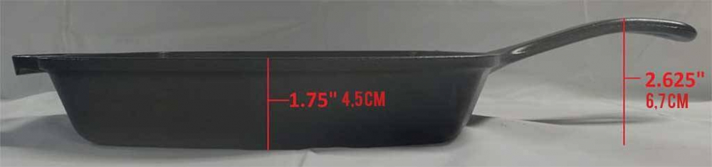 Tigaie grill adanca patrata din fonta cu maner Lodge 26,7 cm L-8SGP3 [10]