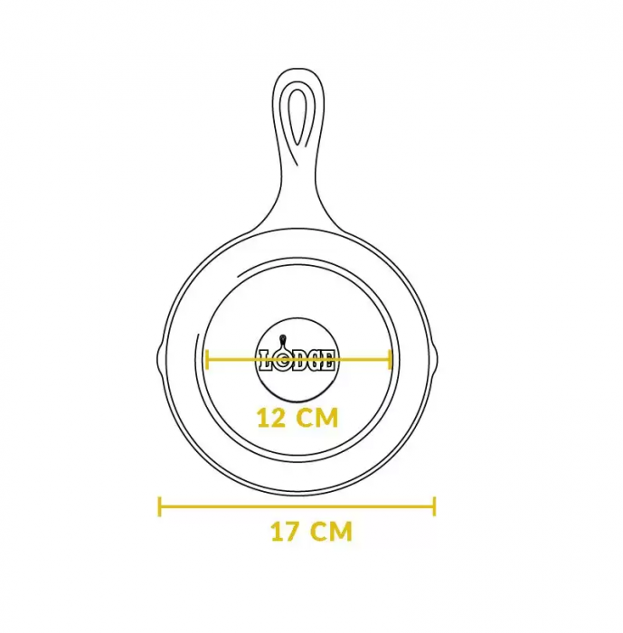 TIGAIE GRILL ADANCA ROTUNDA DIN FONTA CU MANER 16,5 CM LODGE L-3GP [6]
