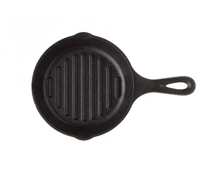 TIGAIE GRILL ADANCA ROTUNDA DIN FONTA CU MANER 16,5 CM LODGE L-3GP [3]