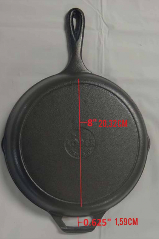 Tigaie grill adanca rotunda din fonta cu maner Lodge 26 cm L-8GP3 [6]
