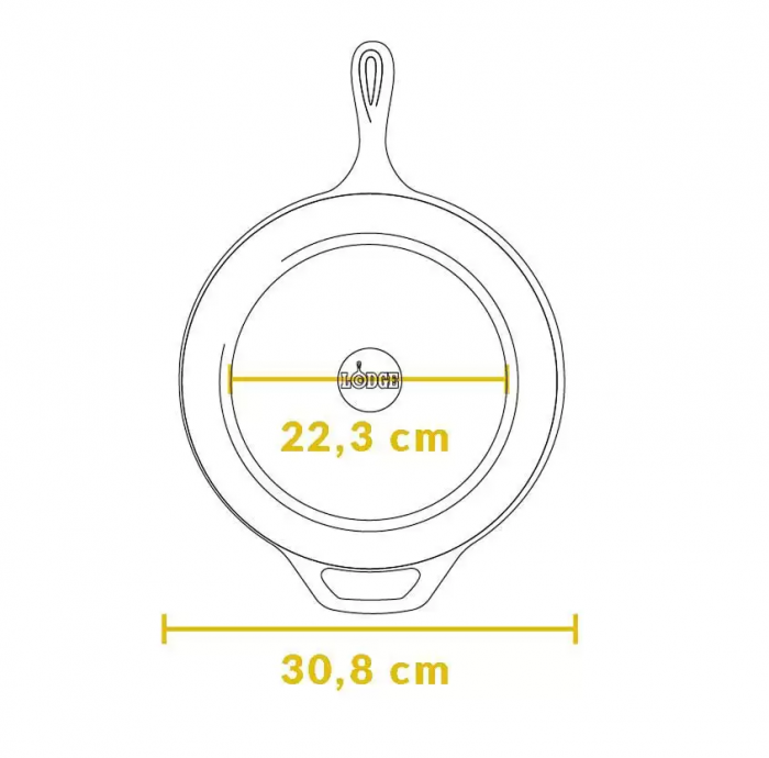 TIGAIE INALTA ROTUNDA DIN FONTA CU MANER 30,5 CM LODGE L-10DSK3 [4]