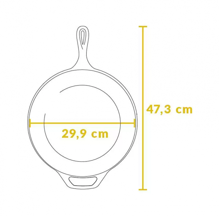 TIGAIE INALTA ROTUNDA DIN FONTA CU MANER 30,5 CM LODGE L-10DSK3 [5]