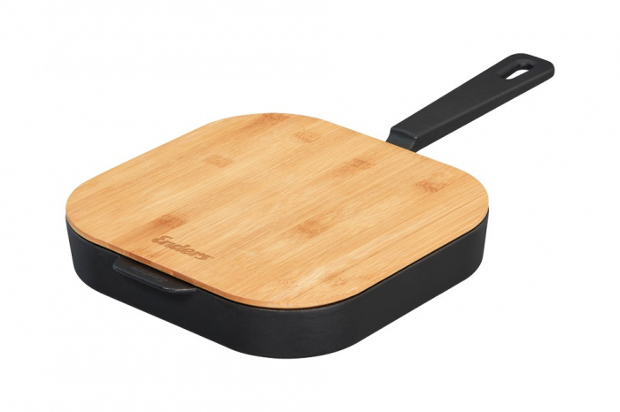 Tigaie mare din fonta cu capac tip tocator din bambus Enders 8773 [2]