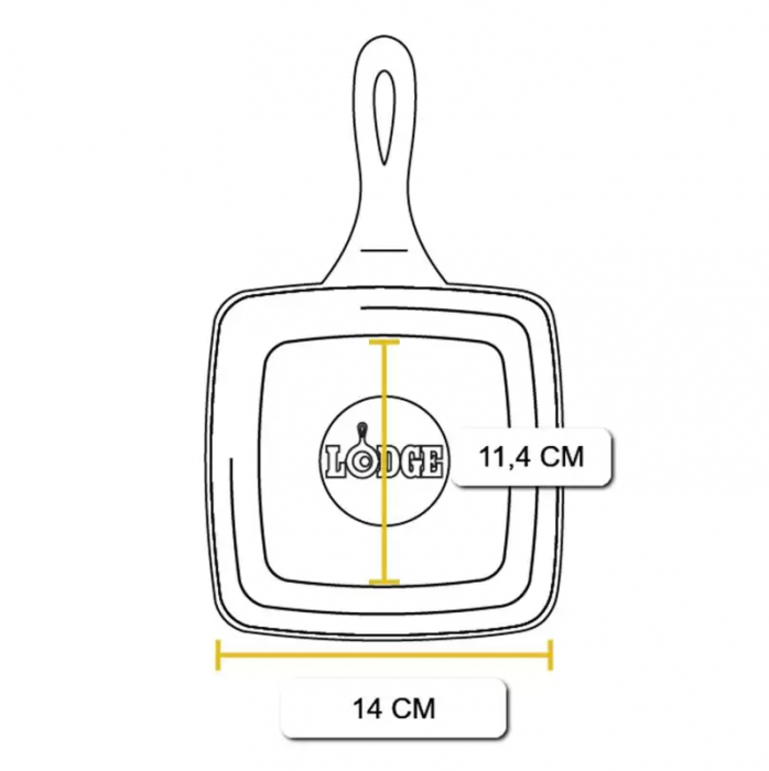 TIGAIE PATRATA DIN FONTA PENTRU SERVIRE 13 cm LODGE L-5WS3 [6]