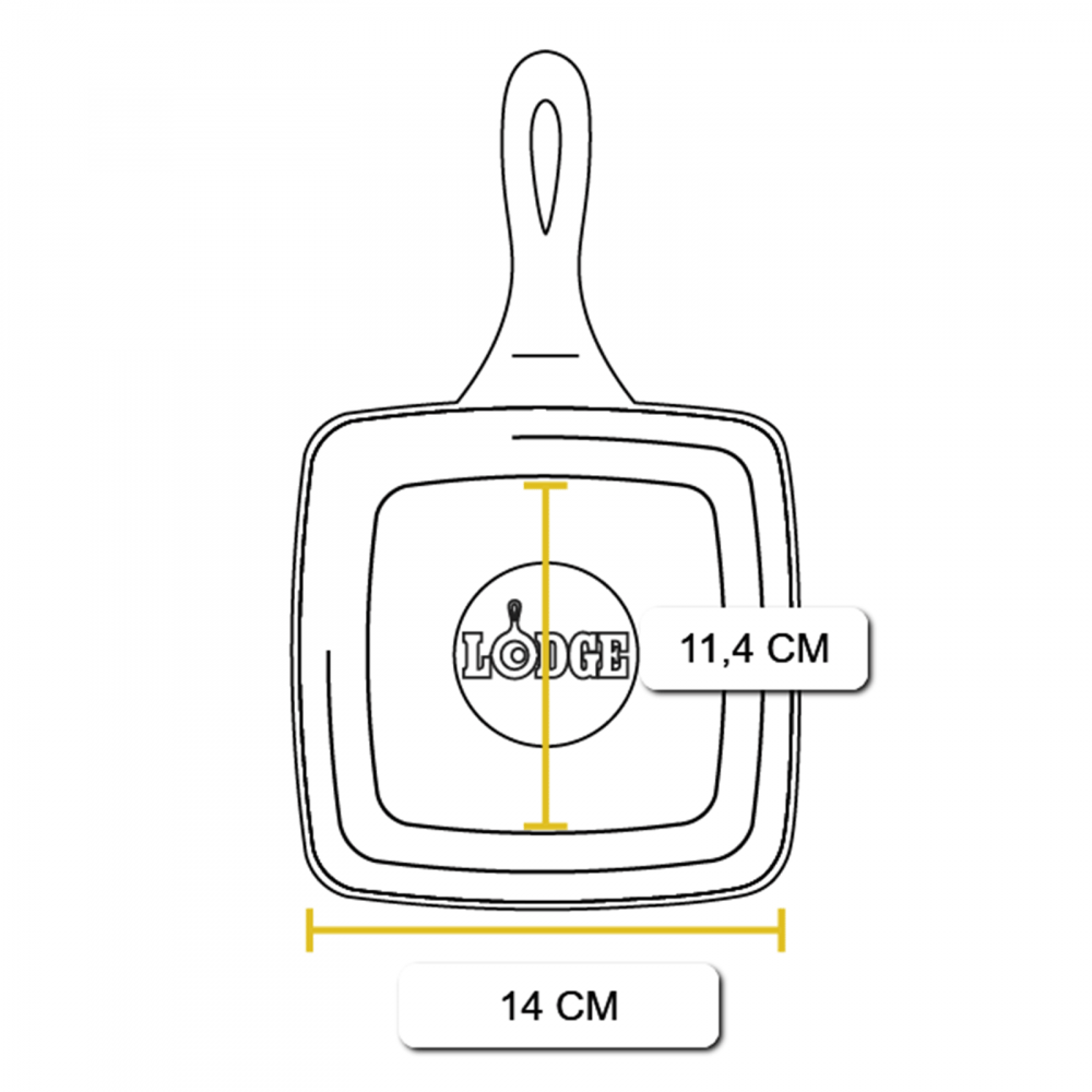 Tigaie patrata din fonta pentru servire Lodge 13 cm L-5WS3 [8]