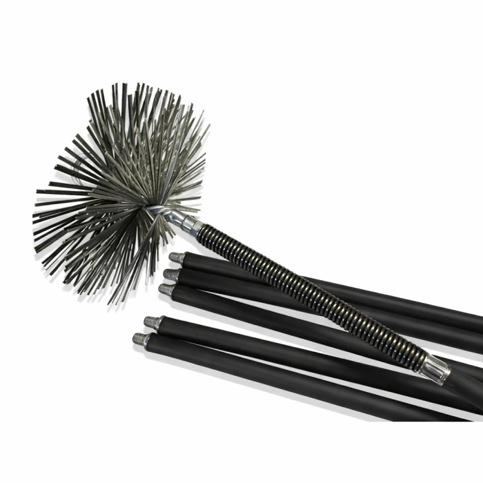 Trusa profesionala de curatat hornuri 8m, cu arc si perie otel plat D200 [2]