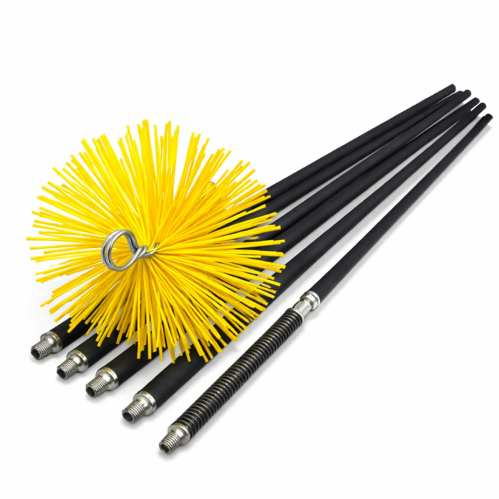 Trusa profesionala de curatat hornuri 8m cu arc si perie nylon D400 [2]