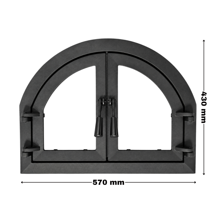 UȘĂ CUPTOR BARBEQUE CU DOUĂ DESCHIDERI + TERMOMETRU 300 GRADE [2]
