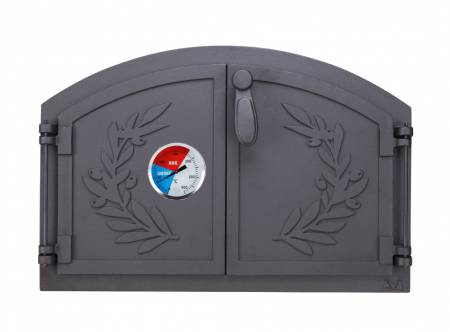 UȘĂ CUPTOR DIN FONTA MODEL GRECESC + TERMOMETRU [2]