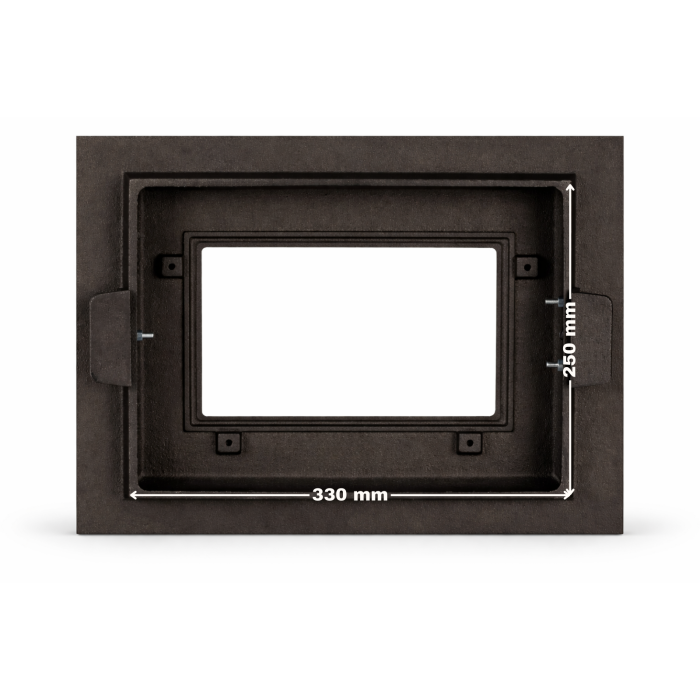 Ușă cuptor mare fontă 400x320 mm cu geam termorezistent [3]