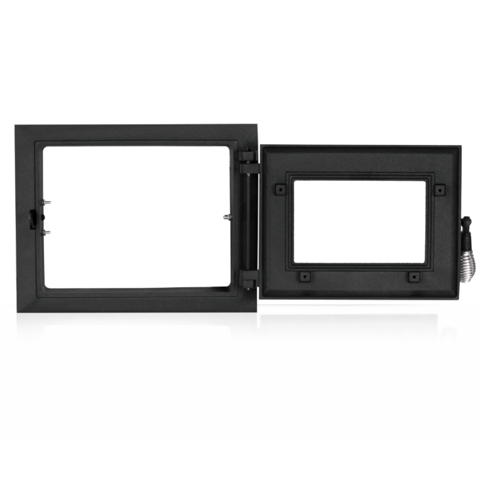 Ușă cuptor mică fontă 325x255 mm cu sticlă termorezistentă [4]