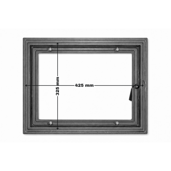 Usa semineu fonta cu sticla termorezistenta 480x380 mm [3]