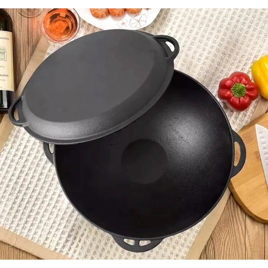 WOK DIN FONTA CU CAPAC 32 cm [4]