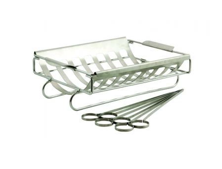 Accesorii pentru grătare - ACCESORIU PENTRU GATIT KEBAB SI SUPORT PENTRU COASTE GRANDHALL A06604050T