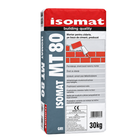 ACCESORII SOBĂ, ȘEMINEU ȘI CUPTOR - Adeziv Isomat MT-80 Grey 30Kg RO