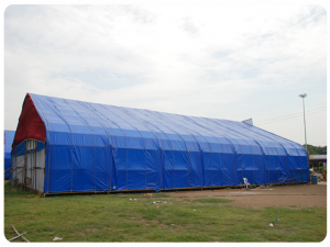 Prelata impermeabila cu inele 90 gr/mp dimensiune 6 x 8 m, albastra [2]