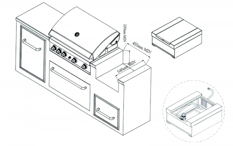 Arzator lateral incastrabil tip sear burner Grandhall K01000195A [6]