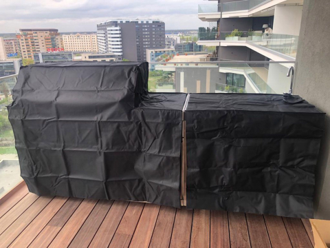 Bucatarie de exterior modulara, gratar pe gaz si carbune cu Air System ALL GRILL Top-Line Ultra 100930 [34]