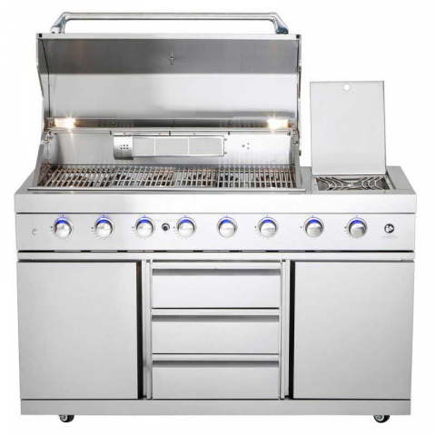 Bucatarie de exterior modulara, gratar pe gaz si carbune cu Air System ALL GRILL Top-Line Ultra 100930 [3]