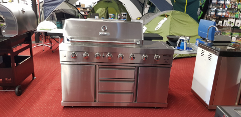 Bucatarie de exterior modulara, gratar pe gaz si carbune cu Air System ALL GRILL Top-Line Ultra 100930 [13]