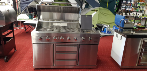 Bucatarie de exterior modulara, gratar pe gaz si carbune cu Air System ALL GRILL Top-Line Ultra 100930 [12]