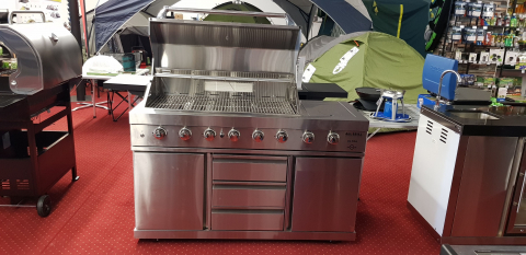 Bucatarie de exterior modulara, gratar pe gaz si carbune cu Air System ALL GRILL Top-Line Ultra 100930 [11]