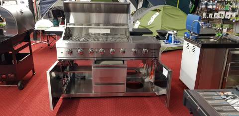 Bucatarie de exterior modulara, gratar pe gaz si carbune cu Air System ALL GRILL Top-Line Ultra 100930 [14]