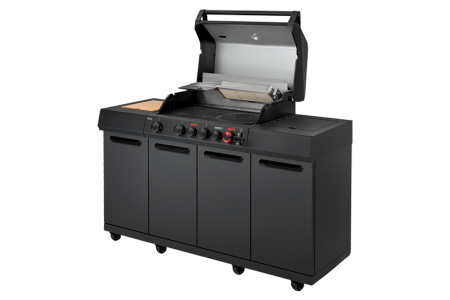 Bucatarie pe gaz, 4 arzatoare inox, arzator infrarosu ajustabil, grile fonta, Enders Uniq 4 IK Kitchen Cruster Shadow 870333 [2]