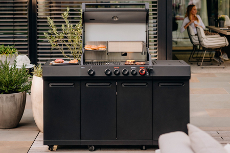 Bucatarie pe gaz, 4 arzatoare inox, arzator infrarosu ajustabil, grile fonta, Enders Uniq 4 IK Kitchen Cruster Shadow 870333 [18]