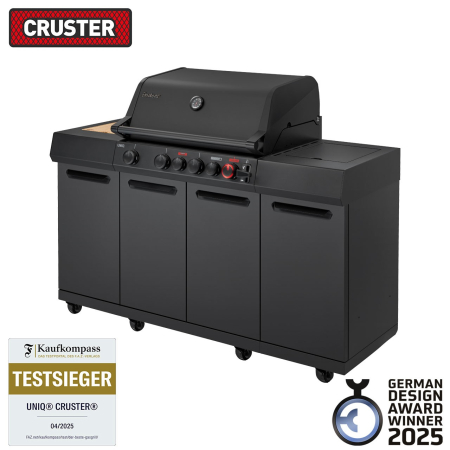GRĂTARE DE GRĂDINĂ - Bucatarie pe gaz, 4 arzatoare inox, arzator infrarosu ajustabil, grile fonta, Enders Uniq 4 IK Kitchen Cruster Shadow 870333
