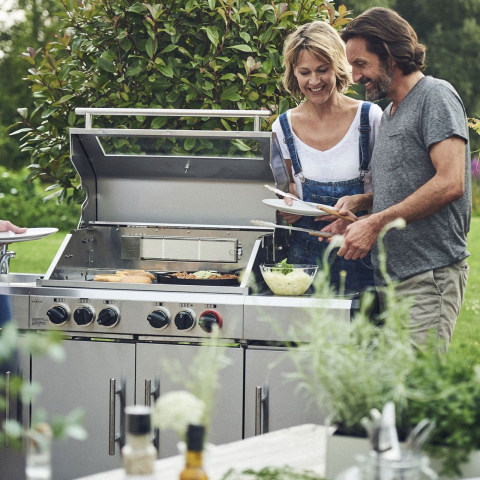 Bucatarie pe gaz, 4 arzatoare inox, arzator infrarosu, grile fonta, Enders Kansas II Pro 4 SIK Profi Turbo 871433 [14]