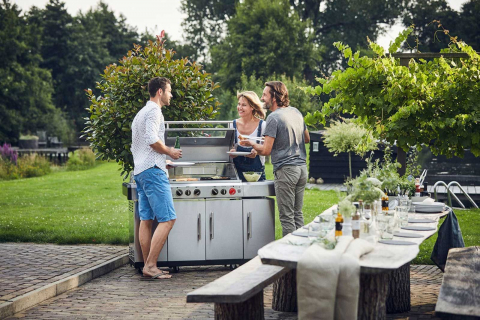 Bucatarie pe gaz, 4 arzatoare inox, arzator infrarosu, grile fonta, Enders Kansas II Pro 4 SIK Profi Turbo 871433 [30]