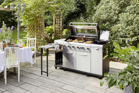 Bucatarie pe gaz Grill Chef Landmann 12120, 6+1 arzatoare inox [14]