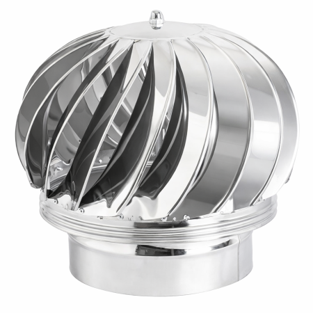 ACCESORII SOBĂ, ȘEMINEU ȘI CUPTOR - Capac terminal rotativ pentru ventilație din inox fără talpă 150 mm