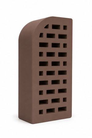 CĂRĂMIDĂ - Cărămidă Klinker (maro, colț rotunjit) pentru fațade, garduri și grătare – 250 × 120 × 65 mm