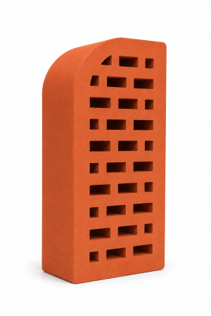 CĂRĂMIDĂ - Cărămidă Klinker (roșu, colț rotunjit) pentru fațade, garduri și grătare – 250 × 120 × 65 mm