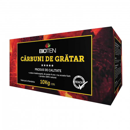 Accesorii aprindere - Carbune de gratar 10 kg brichete din rumegus Bioten