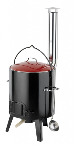 VASE DE GĂTIT - Cazan de gatit cu lemne, include capac si polonic, 14 litri, Activa 11275