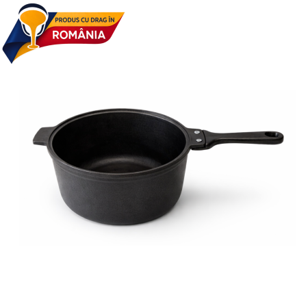 Vase pentru gătit din fontă - CEAUN DIN FONTĂ 3.5 L CU MÂNER DETAȘABIL
