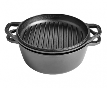 CEAUN DIN FONTA CU CAPAC - CUPTOR OLANDEZ 5,6 L LODGE L-C6DD [2]