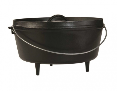 Vase pentru gătit din fontă - CEAUN DIN FONTA CU CAPAC - CUPTOR OLANDEZ 9,5 L LODGE L-14DCO3