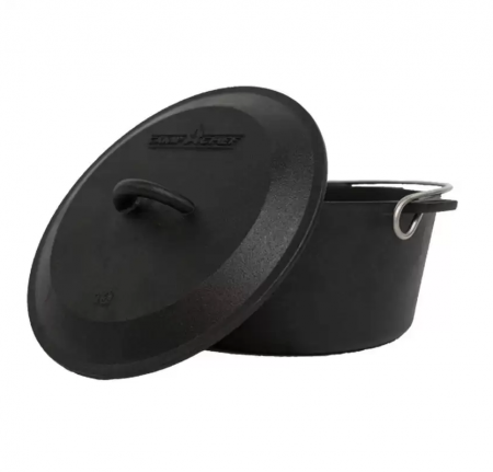Vase pentru gătit din fontă - CEAUN DIN FONTA CU CAPAC - CUPTOR OLANDEZ CAMP CHEF 4,7 L CC-C10EU