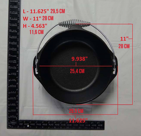 Ceaun din fonta cu capac - cuptor olandez Lodge 25,4 cm 4,7 litri L-8DO3 [7]