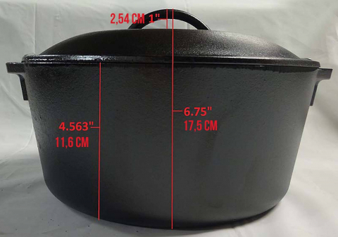 Ceaun din fonta cu capac - cuptor olandez Lodge 25,4 cm 4,7 litri L-8DO3 [9]