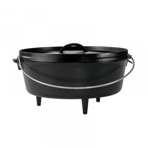 Vase pentru gătit din fontă - Ceaun din fonta cu capac - cuptor olandez Lodge 30,2 cm 5,7 litri L-12CO3