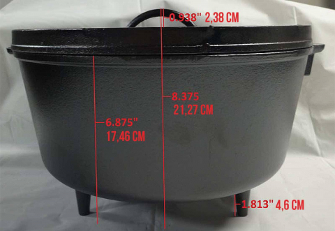 Ceaun din fonta cu capac - cuptor olandez Lodge 30,2 cm 5,7 litri L-12CO3 [12]