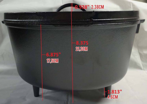 Ceaun din fonta cu capac - cuptor olandez Lodge 30,2 cm 7,6 litri L-12DCO3 [10]