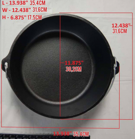 Ceaun din fonta cu capac - cuptor olandez Lodge 30,2 cm 7,6 litri L-12DCO3 [8]