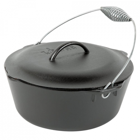 VASE DE GĂTIT - Ceaun din fonta cu capac - cuptor olandez Lodge 30 cm 6,7 litri L-10DO3